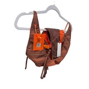 BBX LIGHT COCOA BROWN AND ORANGE DESIGNER TWO PIECE BIKINI NEW WITH TAGS